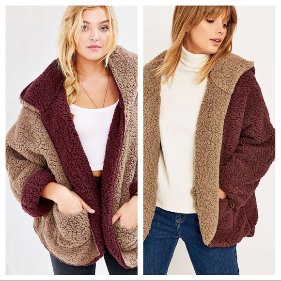 ecote reversible teddy jacket